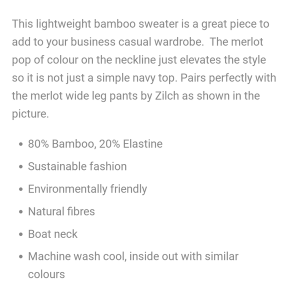 COPY - Zilch medium lightweight bamboo sweater - Picture 5 of 6